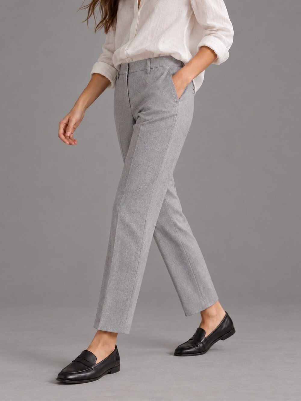 Aritzia Babaton Kendrick Bi Stretch Tailored Ankle Pants Gray Womens Size 4